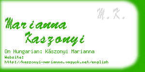 marianna kaszonyi business card