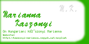 marianna kaszonyi business card